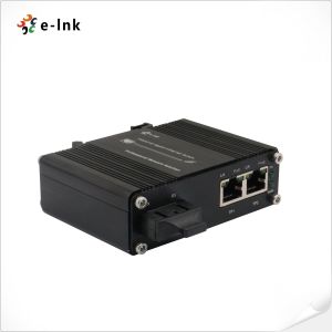 12-48VDC POE Fiber Media Converter 1 Port 1000X To 2 Port 10/100/1000B 30W