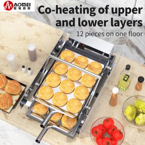 Buy cheap 22KG Capacity 2 Layers Hamburger Bun Toaster Machine with Heating Plate Size 440*320mm from wholesalers