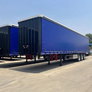 3 Axle Side Curtain Semi Trailer Within 1310mm Wheel Base And Tread 1840mm
