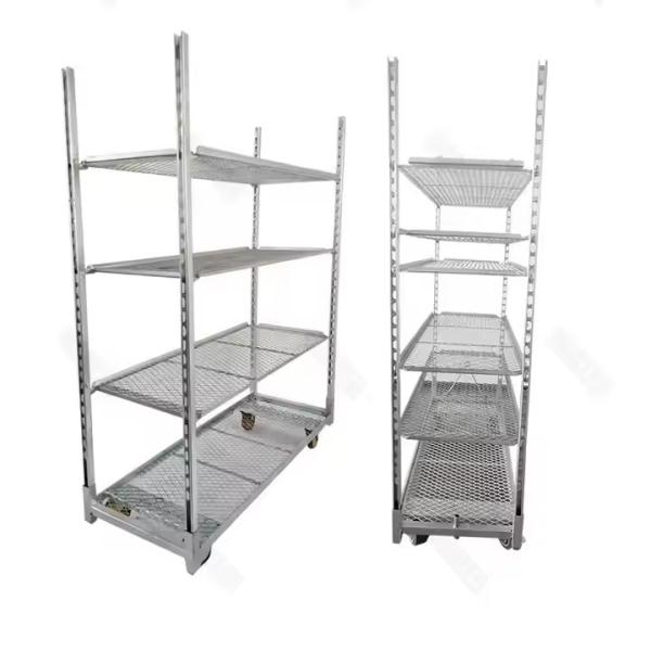Buy cheap PP Wheel Danish Trolley Featuring 25cm Shelf Height Heavy Duty Utility Cart for Material Handling and Logistics from wholesalers