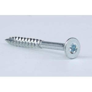 Buy cheap Double Countersunk Machine Screw 4 Nibs Partial Cut Thread CR3 Zinc Plated from wholesalers