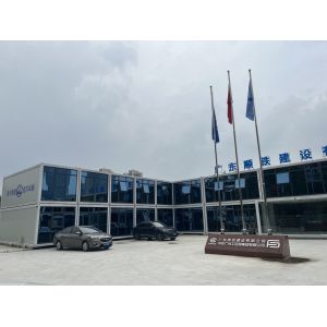 Buy cheap BOX SPACE Fabricated Flat Pack Prefab Site Office With Steel Frame And Glass Wall Temperoary Container Office from wholesalers