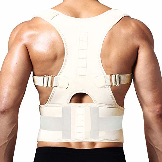 Quality S-XXL size clavicle brace for posture elastic back support belt with magnets for sale