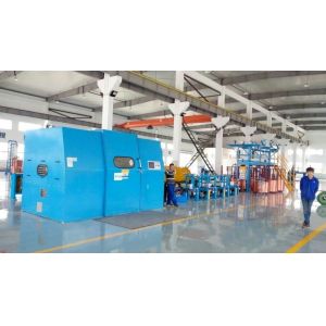 Buy cheap Automated Cable Twisting Machine / Sky Blue Wire Extruder Machine from wholesalers