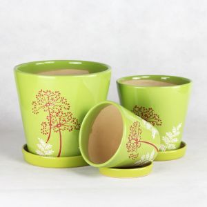 Customizable Ceramic Pots For Gardening In Different Colors