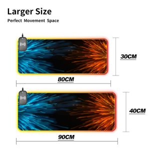 Buy cheap Custom Gaming Mouse Mat Wireless Charging Mouse Pad with Oversized RGB Luminous Desk Mat from wholesalers