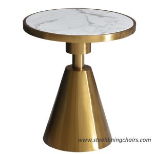 Buy cheap Marble Top Coffee Table With Stainless Steel Legs from wholesalers