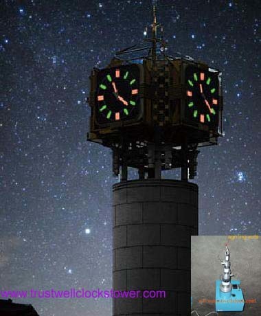 4 side tower building clocks with GPS synchronization hour strike chime,Good