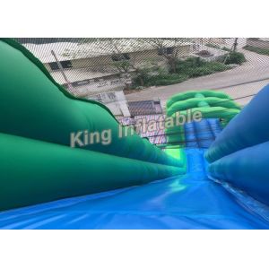 Blue / Green Customized Inflatable Water Slide With Constant Blowing System