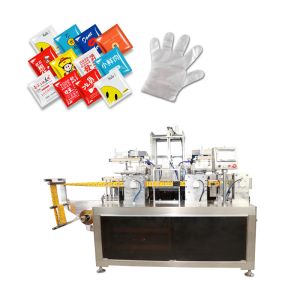 Buy cheap Automatic Packaging Folding And Sealing Machine Aesthetics PE Gloves from wholesalers