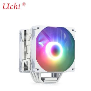 220W White RGB ARGB CPU Cooler Fan With 6 Heatpipe For Computer Server Processor