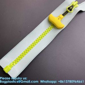 Buy cheap Custom Multi-Colors Waterproof Zipper PU Coated Triangular Teeth Plastic Zippers Water Resistant For Garments Bags from wholesalers