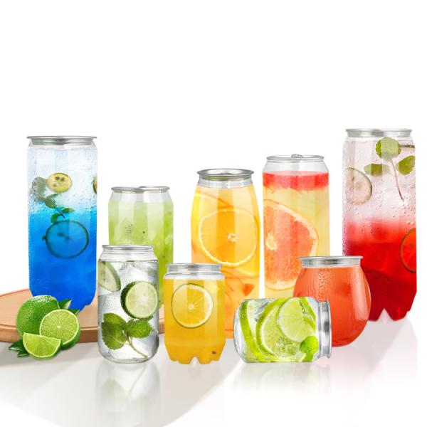 Quality 650ml Food Grade PET Cylinder Eco Friendly Clear Plastic Water Drink Jar for sale