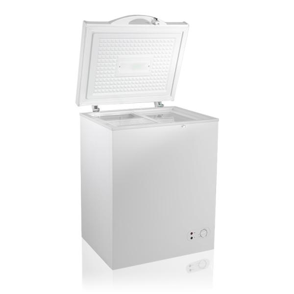 Quality White Coating Deep Chest Freezer 220V / 50Hz With Sliding Glass for sale