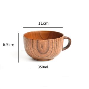 Buy cheap Chinese Style Burly Wooden Drinking Cups 220ML 350ML With Handle from wholesalers