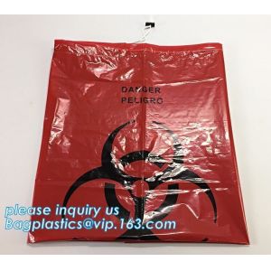 Buy cheap Extra large capacity biohazard drawtape trash bag interleaf coreless roll plastic garbage bag for hospital use, DRAWSTAP from wholesalers