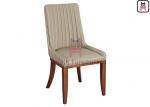 Buy cheap 50cm Width Tufted Leather Wood Restaurant Chairs 0.4cbm High Back from wholesalers
