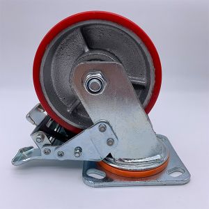 Buy cheap 3 Inch Cast Iron PU Tread Swivel Caster with Brake from wholesalers