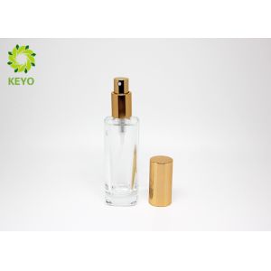 Customizable Empty Glass Cosmetic Containers With Golden Aluminum Sprayer