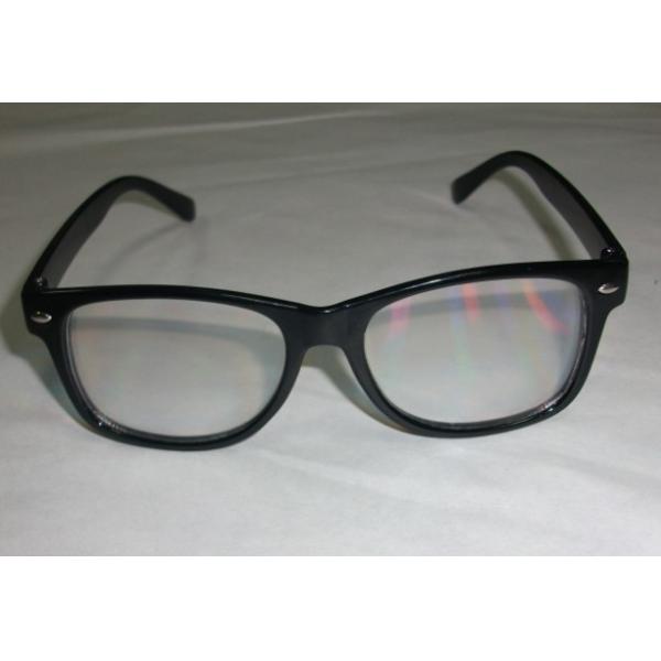 Quality Adult Rainbow 3D Fireworks Glasses Durable Pc Plastic Frame Eyewear for sale