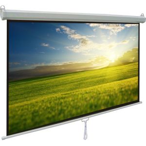 Buy cheap Durable manual pull down projection screen with Self-lock device from wholesalers