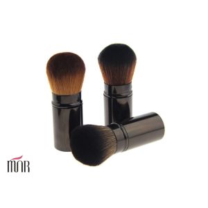 Buy cheap Custom Precision Retractable Makeup Brush Round Kabuki Brush Brown from wholesalers