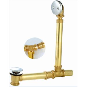 Buy cheap T shape pop up bath tub drain, exposed bath waste from wholesalers