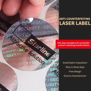 Buy cheap Custom laser labels Roll Waterproof Round Vinyl label sticker Product Logo labeling Printing Pantone Bag Customized from wholesalers