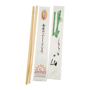 Buy cheap Logo Printed Restaurant Chinese Bamboo Chopsticks , Twins Wooden Chopsticks Compostable from wholesalers