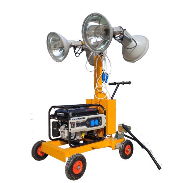 Quality Honda 2kw Power Generator Mobile Lighting Vehicle With 400W*4 Gold Halide Lamp 5m Lighthouse & Push-Type Lighting for sale