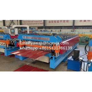 Chain Drive Double Deck Roll Forming Machinery With 45 Steel Quenching And