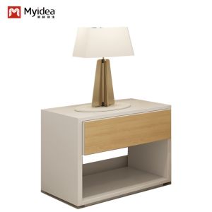 China Support customization Modern Wooden Bedside Cabinet with Storage Nightstands for Bedroom or Living Room Commercial Furniture on sale
