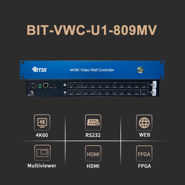 Quality 600MHz Input Maximum Pixel Clock Frequency Video Wall Controller for Audio Split and Network Interface Web Control Method for sale