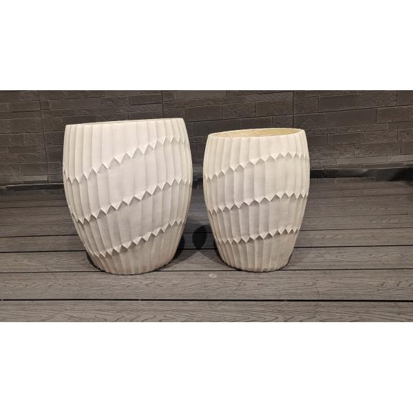 Quality Unique Design Fiberclay Planter with Smooth Surface and Drainage Holes for sale