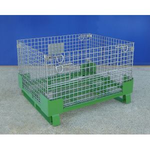 Buy cheap 4 Layers Stackable Warehouse Wire Container Steel Mesh Cage CE Certificated from wholesalers