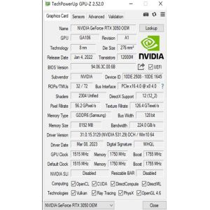 Buy cheap PCWINMAX Gaming GeForce RTX 3050 8GB GDDR6 128-Bit HD/DP PCIe 4 Dual Fans Graphics Card for PC Gaming from wholesalers