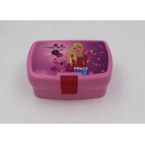 Buy cheap Eco Friendly Pink Cartoon Plastic Lunch Boxes For Adults With Lock In Office from wholesalers