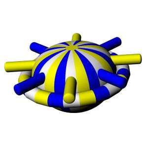 Customized Logo Printing UFO Inflatable Water Spinner / Inflatable Water Saturns