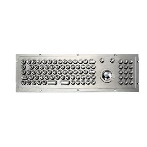 Buy cheap MKTN2682 stainless steel metal keyboard with trackball and number pad from wholesalers