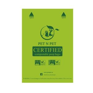 Custom Printed 100 Biodegradable Dog Poop Bags Non Toxic For Pet Waste Handling