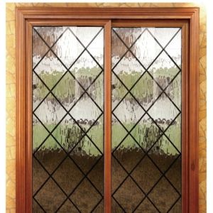 Buy cheap Wrought iron glass panel with  12*12 black steel bar from wholesalers