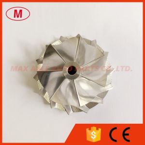 Buy cheap RHF5 42.00/54.80mm 7+7 blades high performance turbo turbocharger aluminum 2618/milling/billet compressor wheel from wholesalers