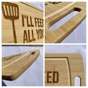 Buy cheap Personalized 28x20cm Non Toxic Bamboo Cutting Board Hanging With Sink from wholesalers