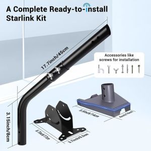 Buy cheap 2025 Wall Mount Kit For Starlink Gen 3 V3 With Extension Pole Round Tube Adapter Pole Mount Bracket Internet Kit from wholesalers
