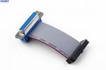 Buy cheap D Sub 15 Ways Female 14 Pin Ribbon Cable , Custom 2mm Pitch Hard Disk Data Cable from wholesalers