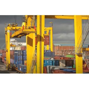 Buy cheap Double Girder Rubber Tired Gantry Crane 20t~50t Span 5~10m Container Lifting Crane from wholesalers