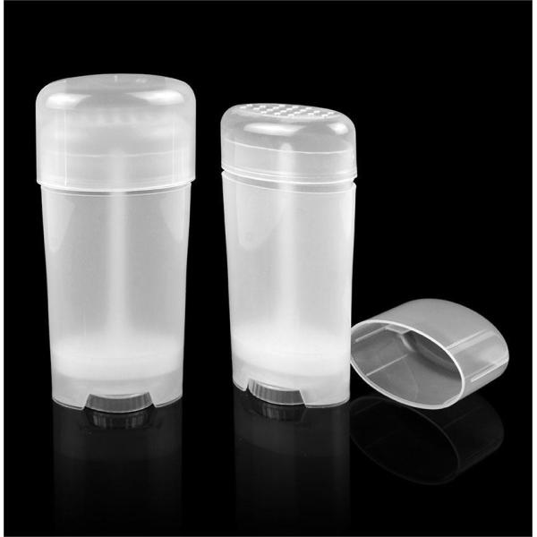 80ml ODM Flat Shaped PP Empty Deodorant Roller Bottles Big Volume Containers