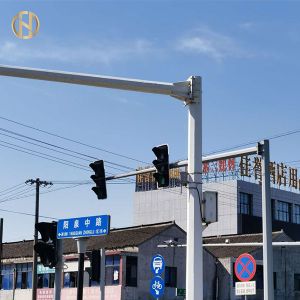 Buy cheap 6M 8M CCTV Camera Pole  Security Camera Post Polygonal T Type For Main Street from wholesalers