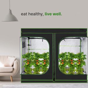 240 x 120 x 200 cm 1680D Reflective Oxford Mylar Hydroponic Tent Lightproof and