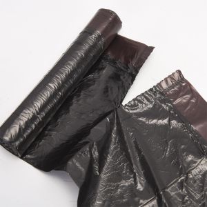 Custom Order Accepted Household Blue Plastic Roll Garbage Bag with Drawstring